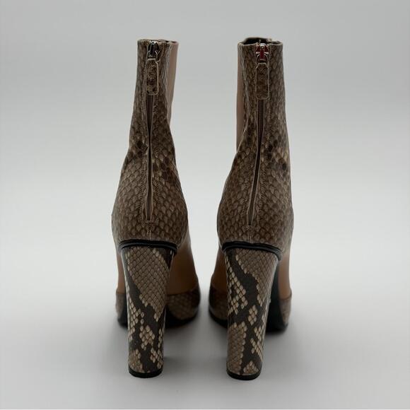 GUCCI PYTHON & LEATHER ANKLE BOOTS – SIZE 37 - Picture 4 of 8